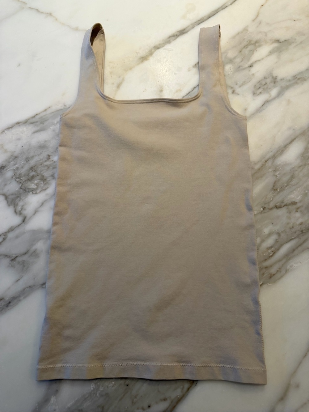 Aeropostale Cream Square-Neck Tank Top